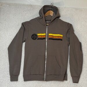 Original Modern Times Beer Pewter Zip Hoodie L Made in USA Retro Craft Brewery